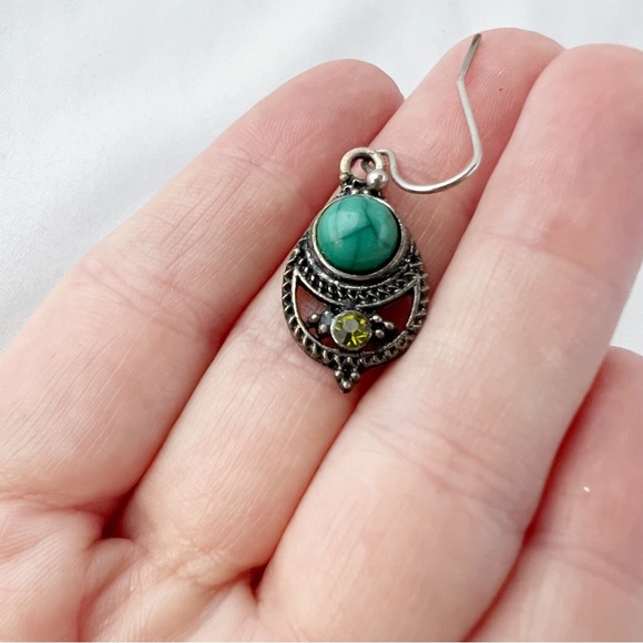 Boho Faux Turquoise Earrings - Picture 7 of 8